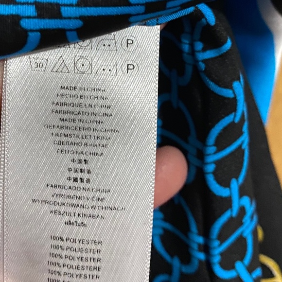 ❌❌❌SOLD❌❌❌Michael Michael Kors BLUE MULTI KIMONO/HANDKERCHIEF BLOUSE Size- S/M - Picture 4 of 5